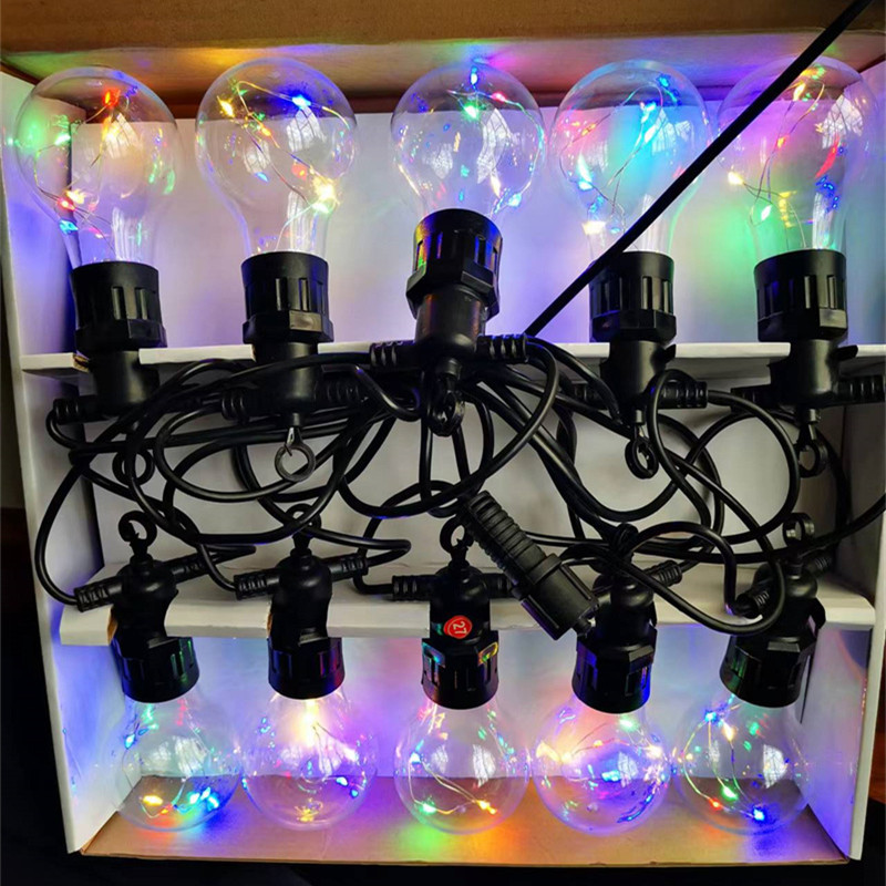 A60 Christmas wedding courtyard copper wire bulb light string 5 meters 10 lights 3V light string