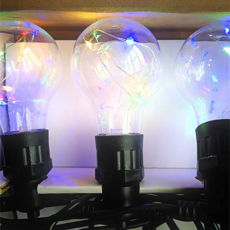 A60 Christmas wedding courtyard copper wire bulb light string 5 meters 10 lights 3V light string