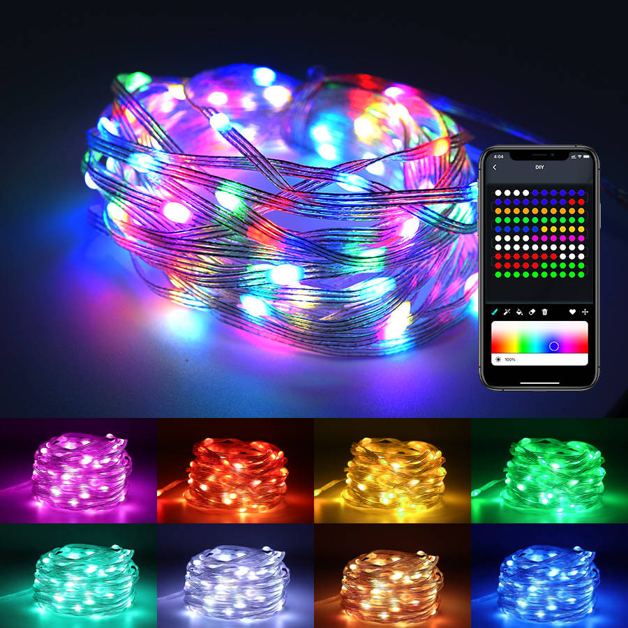 DIY Smart glitter color changing led christmas 2