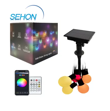 SEHON 25FT G40 RGB string light with blue tooth smart controller 1