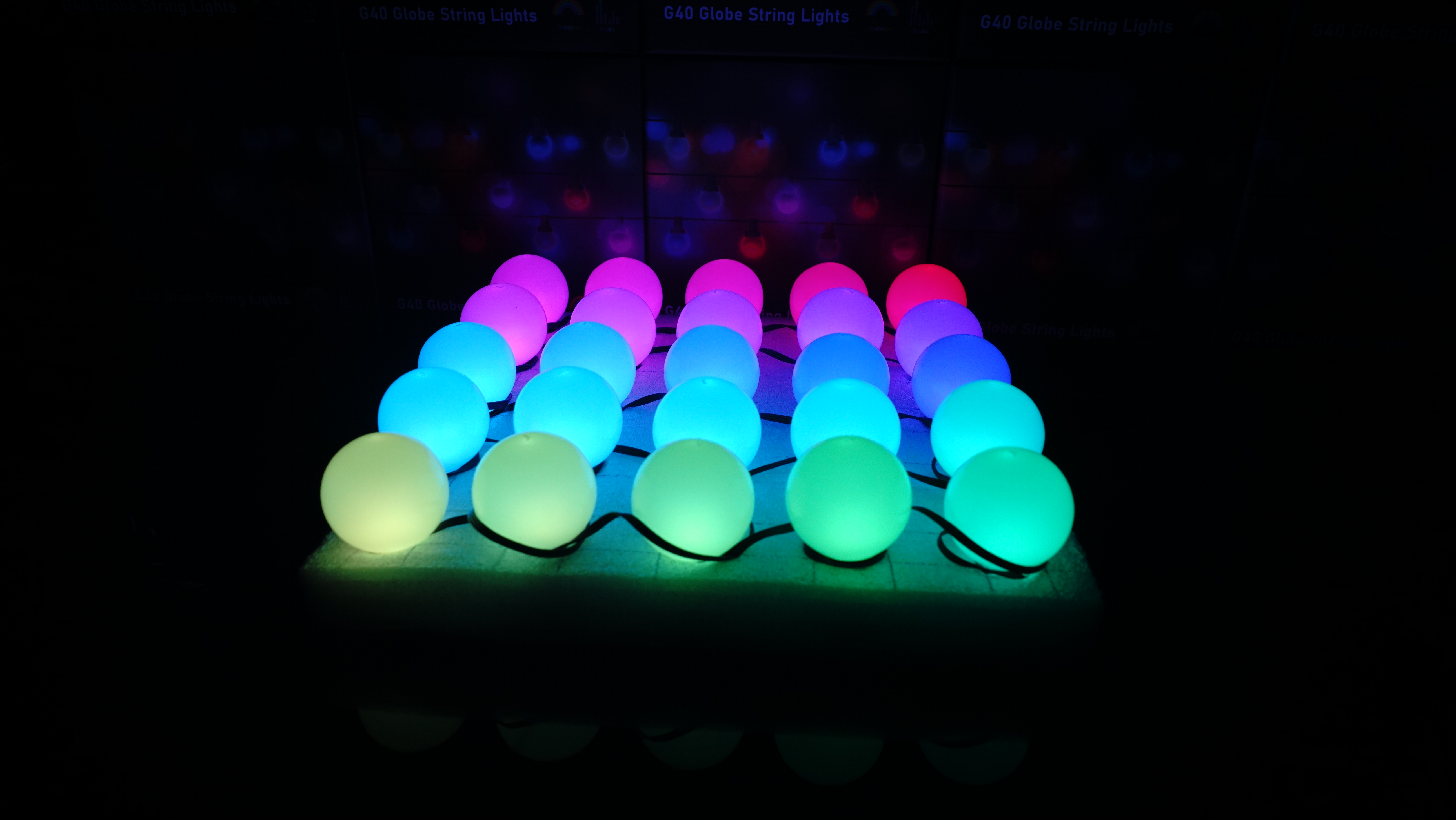 2022 SEHON 25FT G40 RGB string light with blue tooth smart controller