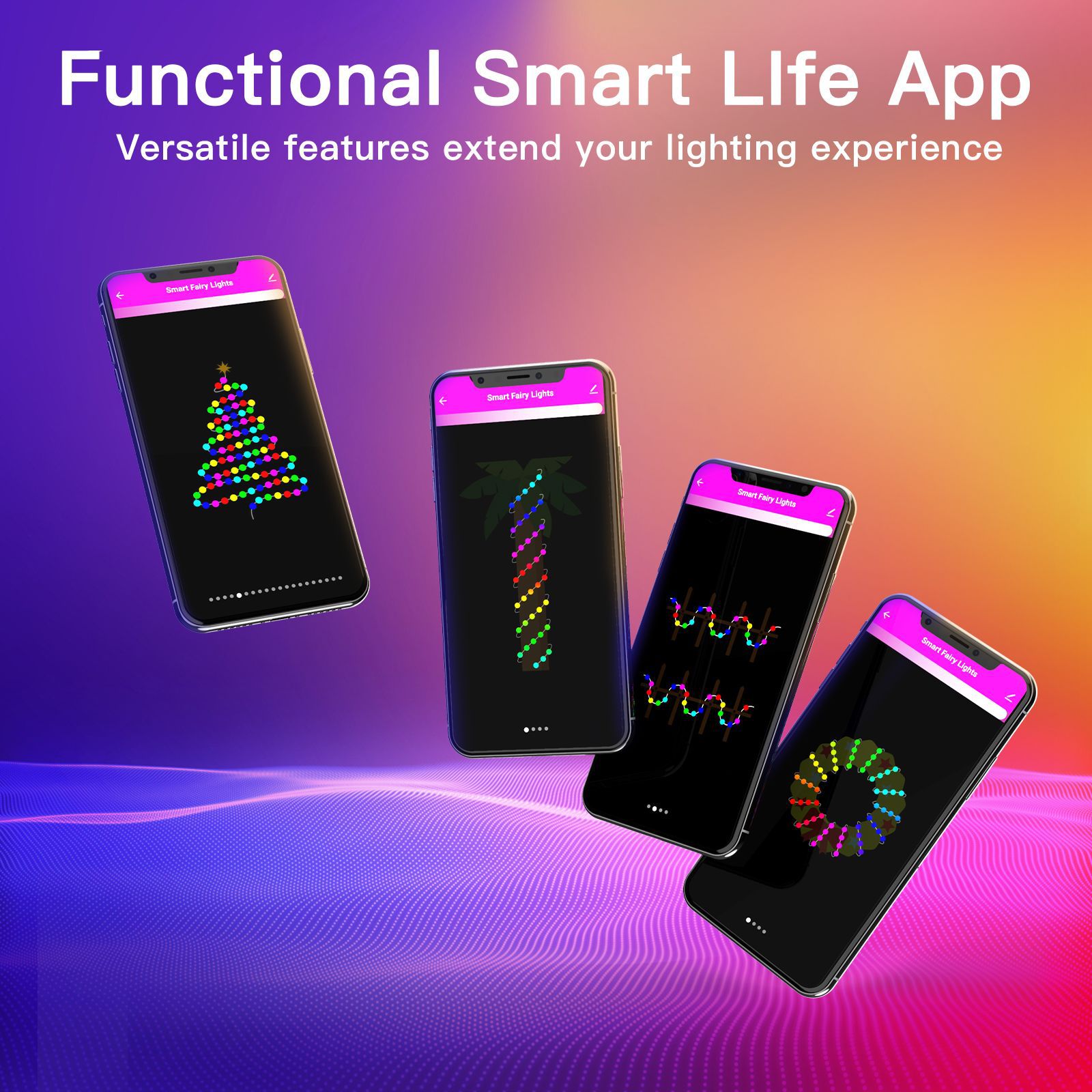 2023 hot selling Dual- Mode dream color ball lighting string(leather wire)