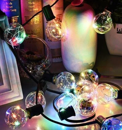 Wholesale G40 low voltage 8-function colorful copper wire light string With Good Price-Sehon 1