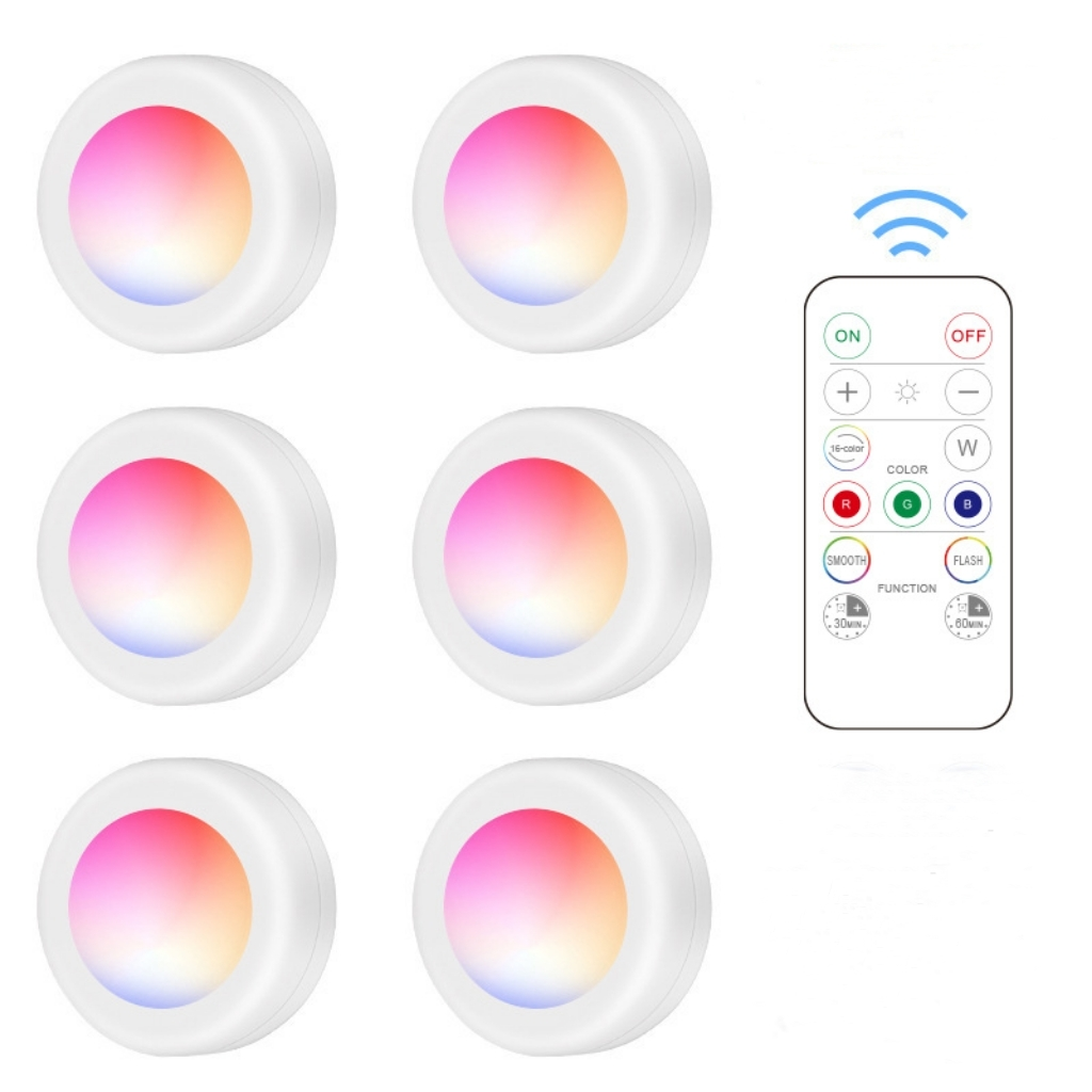 Creative 16-Color LED Press-Activated Night Light with Rapid Color-Changing Ambient Lighting 1