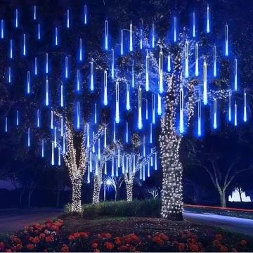 Outdoor RGB LED Meteor Shower Lights, 30cm 45cm 70cm 8 Tubes Falling Waterproof for Christmas Decoration 1