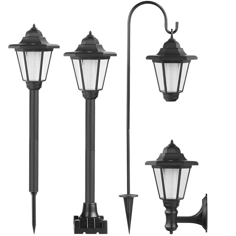 Solar-Powered Outdoor Garden Vintage Hexagonal Lawn Lamp 1