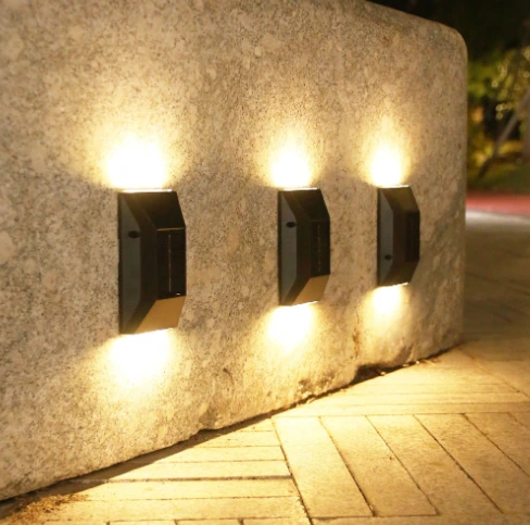 Solar-Powered Upward and Downward Wall Light Outdoor Landscape Garden Lighting Waterproof for Outdoor Use 1