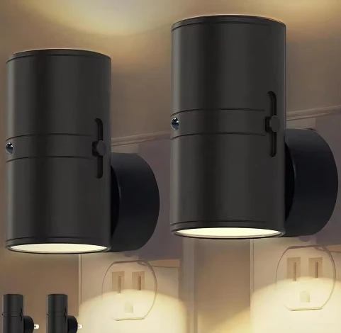 Plug-in wall-mounted dimmable night light for hallways and staircases 1