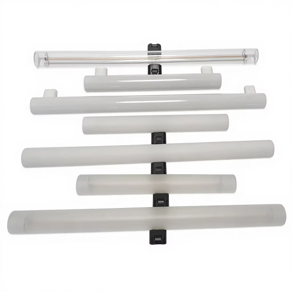 DC24V Dimmable 30cm 50cm 100cm Milky/Clear/Amber/Ripple Glass Finished SMD Filaments LED S14S/D Linear Lamp 1