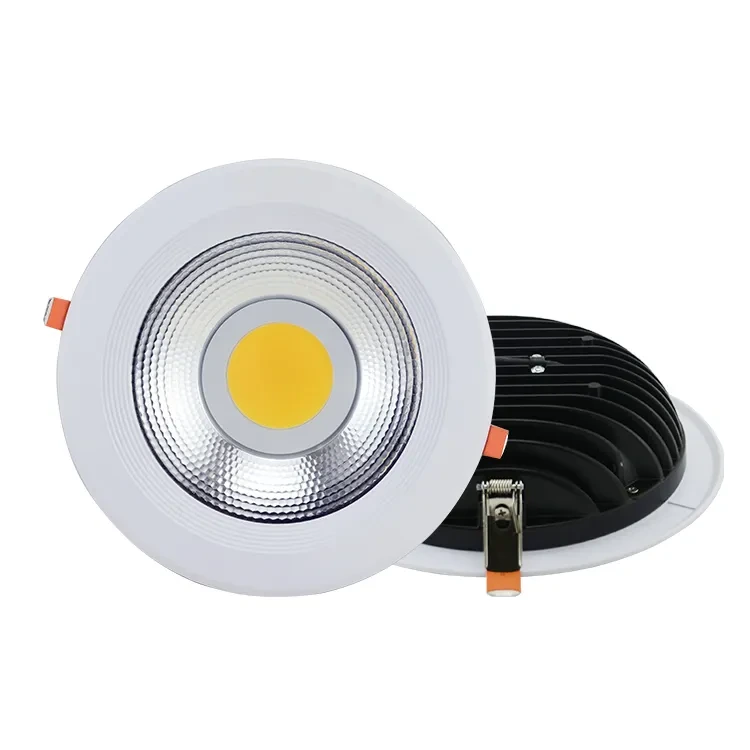 PF0.9 Large Size COB Round LED Ceiling Lights Downlights Flicker Free 1