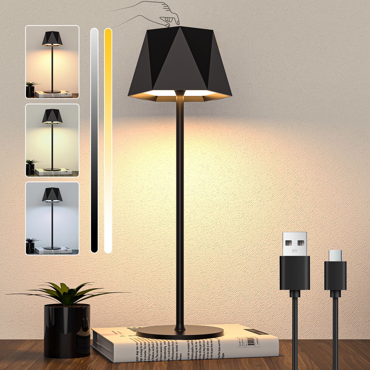 Rechargeable LED Table Lamp with RGB & 3 CCT 3