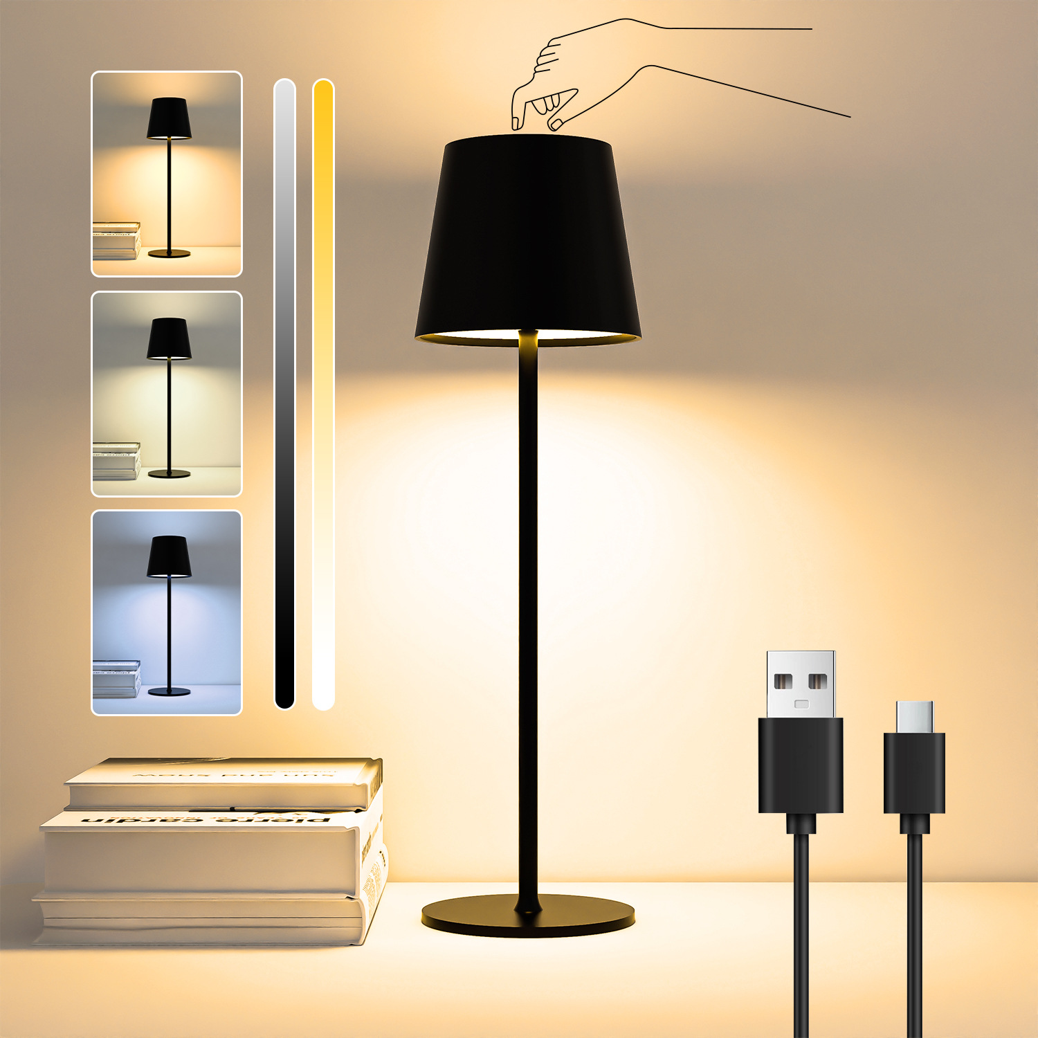 Rechargeable LED Table Lamp with RGB & 3 CCT 6