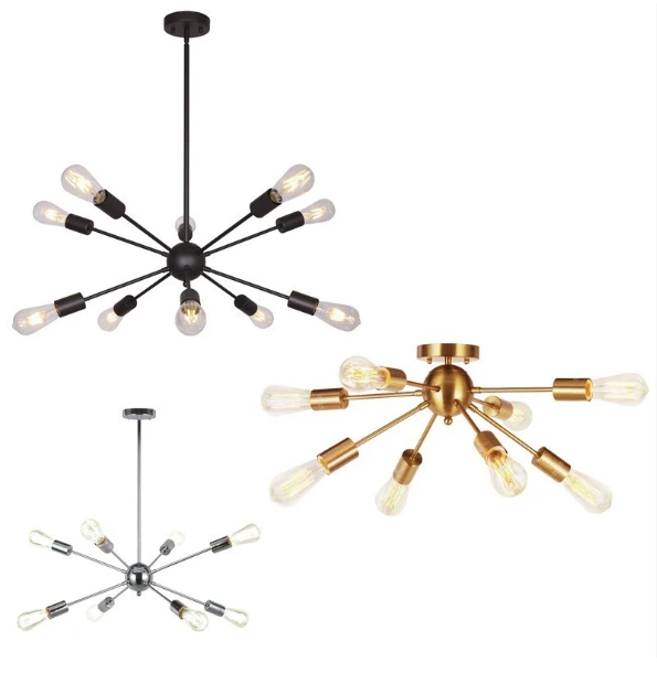 Modern minimalist living room American-style pendant light Bedroom Dining room Industrial style 1