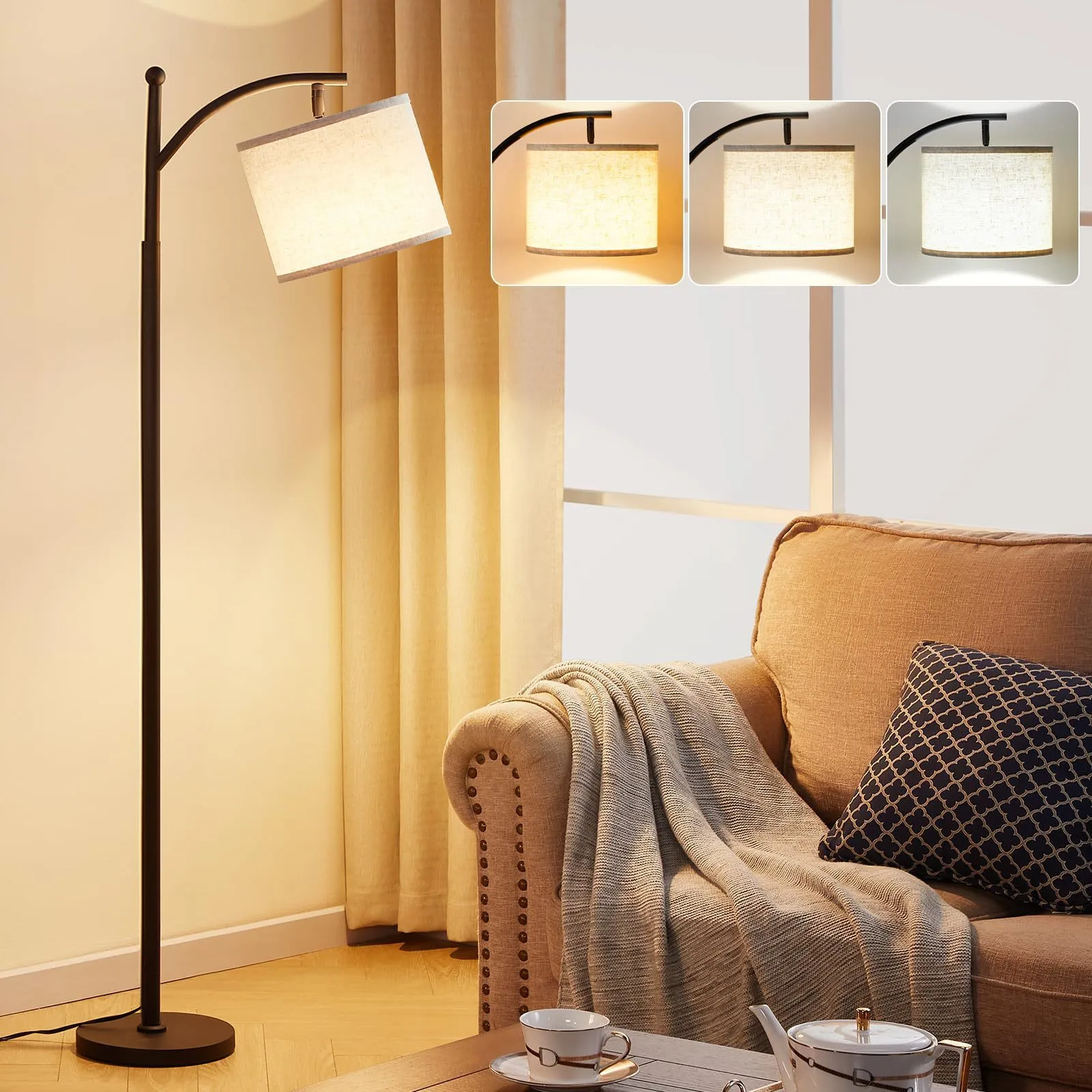 3 Color Temperatures Floor Lamp for Living Room 1