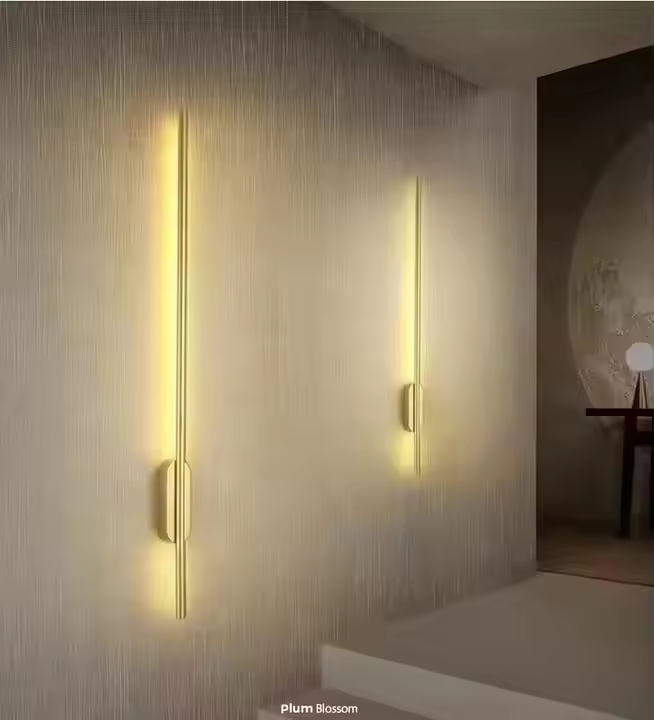 Gold LED Long Strip Wall Lights 2
