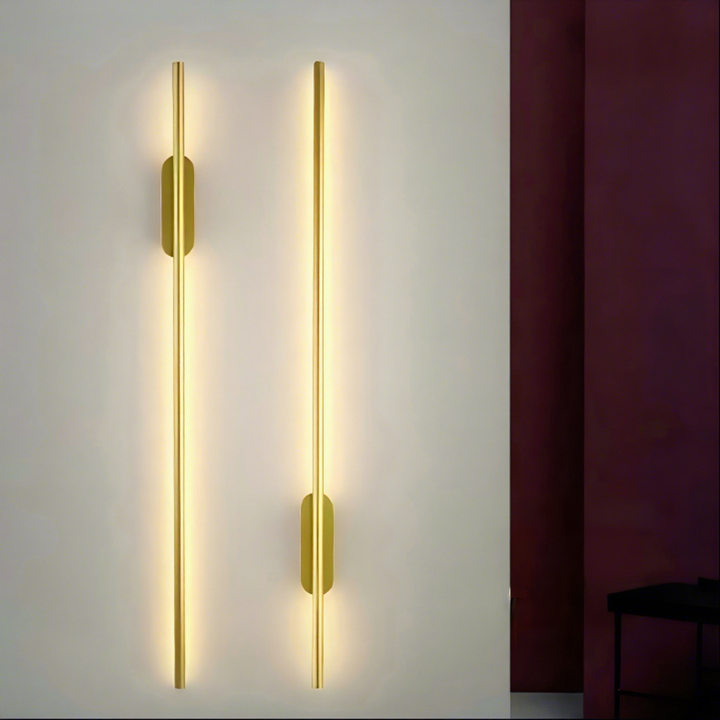 Gold LED Long Strip Wall Lights 3