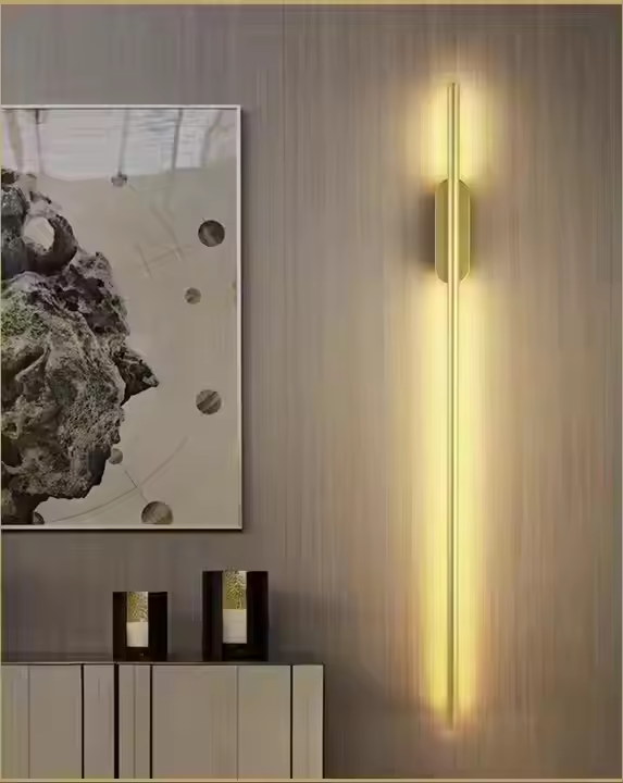 Gold LED Long Strip Wall Lights 6