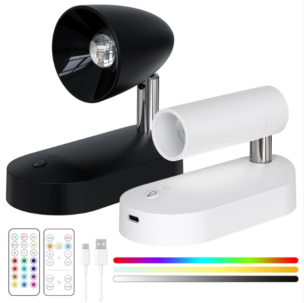 Rechargeable Wall Spotlight Landscape Smart LED Remote Magnetic Picture Light 1