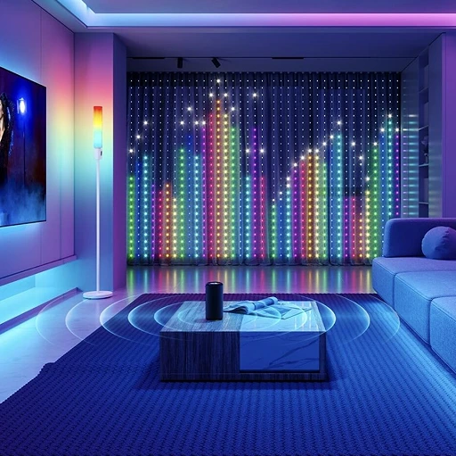 Smart Curtain Lights With Advanced RGBIC LED Controlled by WiFi App Color Changing 1