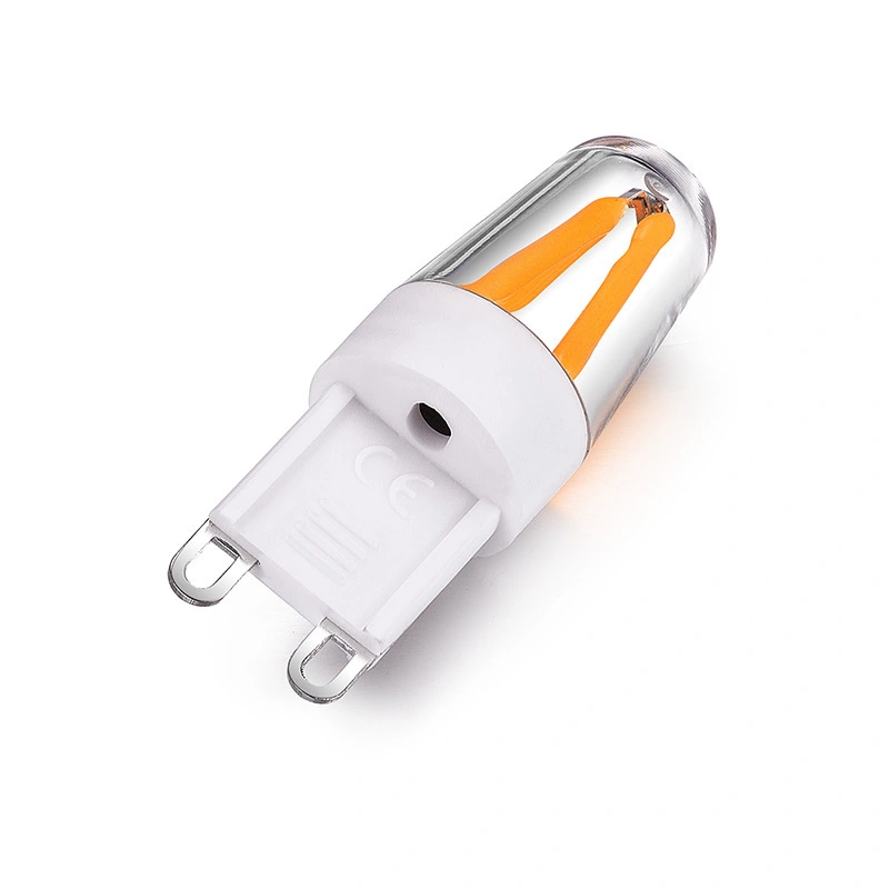 2T Short filament flat PC lampshade 1.5W G9 LED Filament Bulb 1