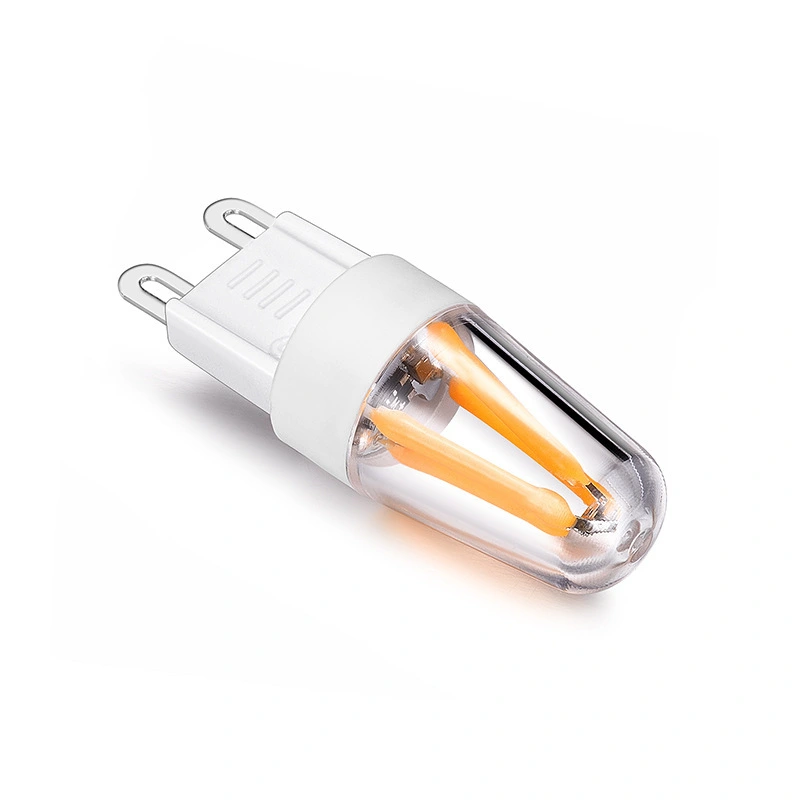 Dimmable 4T Short filament flat PC lampshade 2W G9 LED Filament Bulb AC120V 230V 1