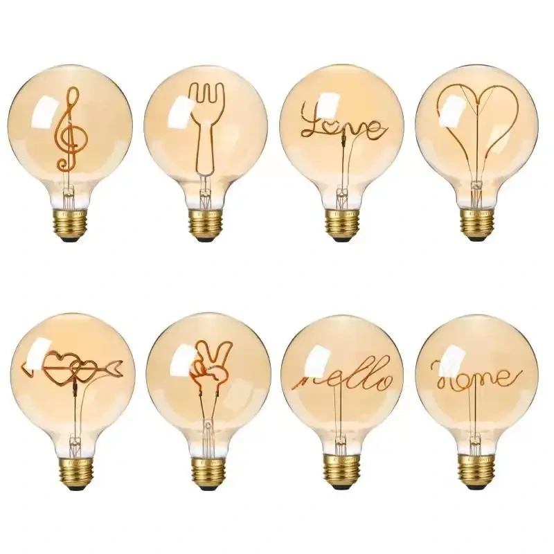Warm White Edison t Retro G95 4W LED Filament Bulb 1