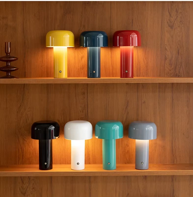 Touch dimmable 3CCT 2.5W 1200mA Capiticy Mushroom-shaped USB Rechargeable LED Table Lamp 1