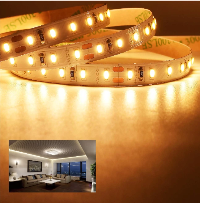 92LM/W Super Bright SMD3014 Soft LED Strip 6W 12W DC12V 24V 1