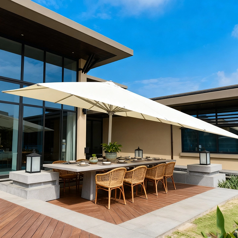 Commercial Square Garden Umbrella for Premium Poolside,Beach 1
