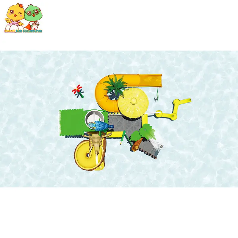 colorful water park equipment park simple assembly for playground 3