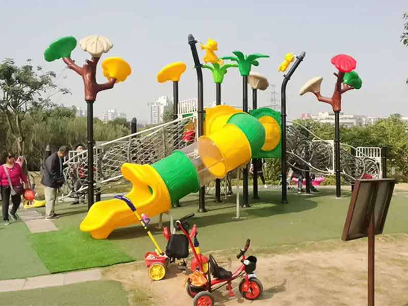 stable wooden slide plastic directly sale for Amusement park 4