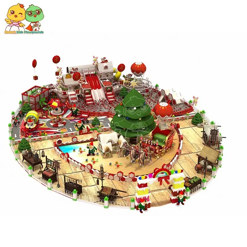funny wooden playground equipment high quality for indoor 4