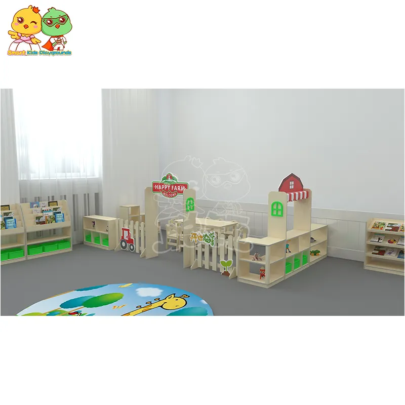 durable childrens wooden table and chairs role promotion for nursery 3
