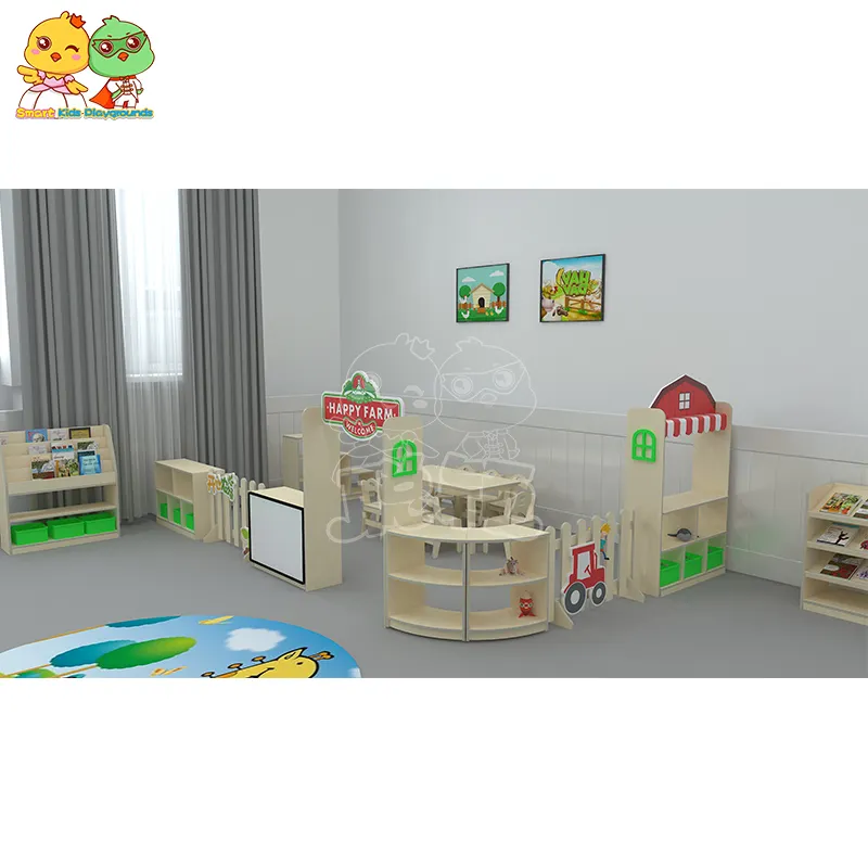 durable childrens wooden table and chairs role promotion for nursery 2