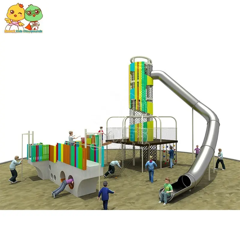 SKP systems wooden slide wholesale for kindergarten 8