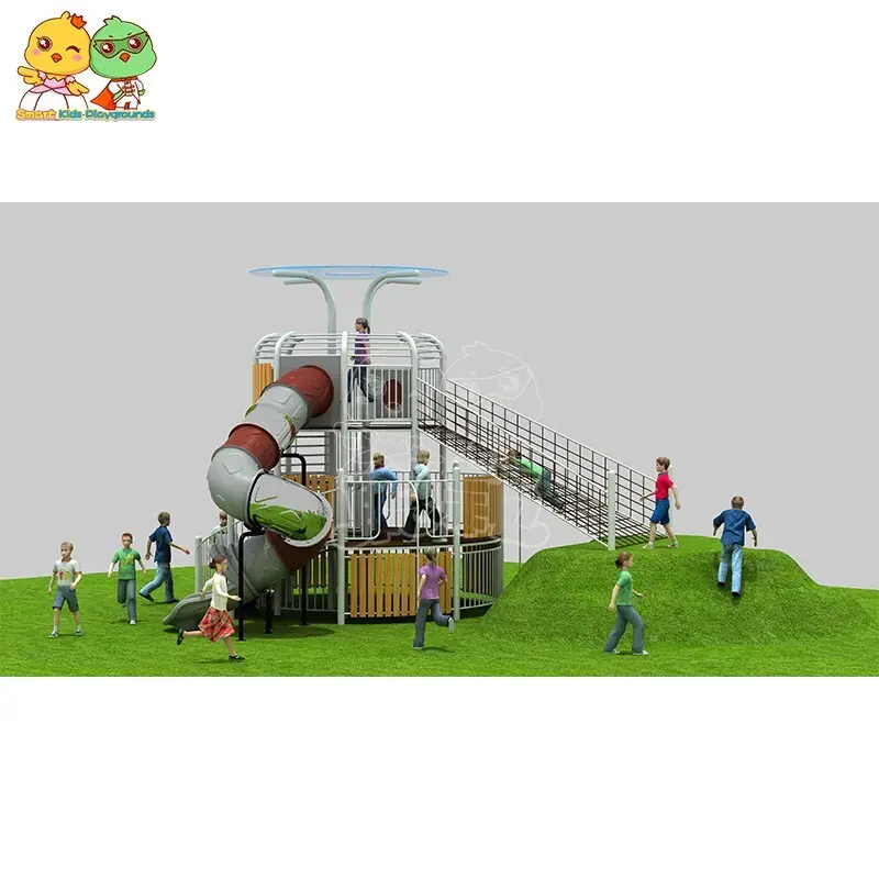 SKP systems wooden slide wholesale for kindergarten 7