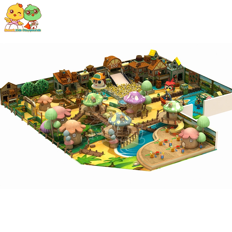 Southeast Asian style Chinese style castle themed playground equipment indoor 1