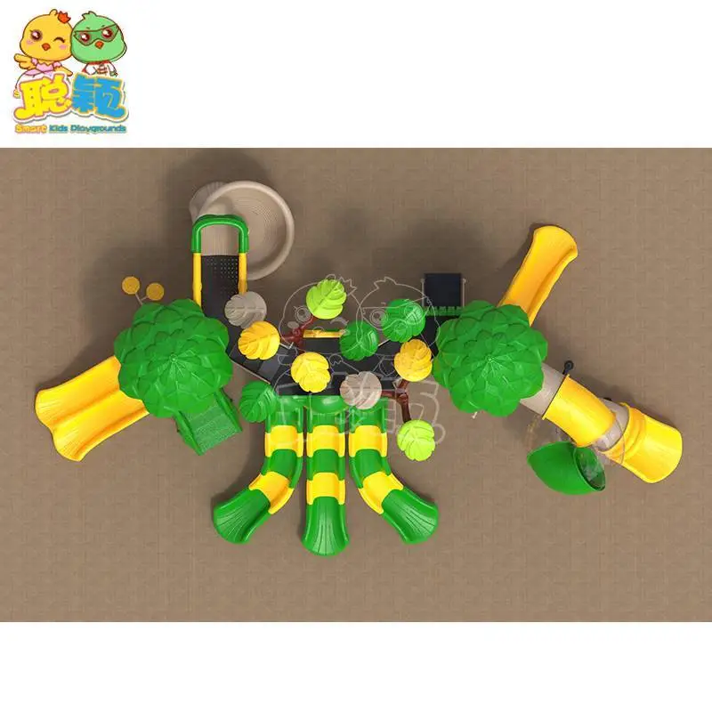 Attractive Childern Safety Outdoor Playground Equipment Slide For Amusement Park 1