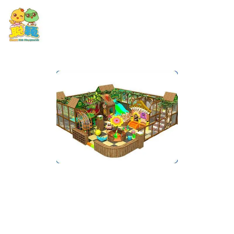 Natural Jungel Theme Soft Play Area Indoor Playground For Kids 1
