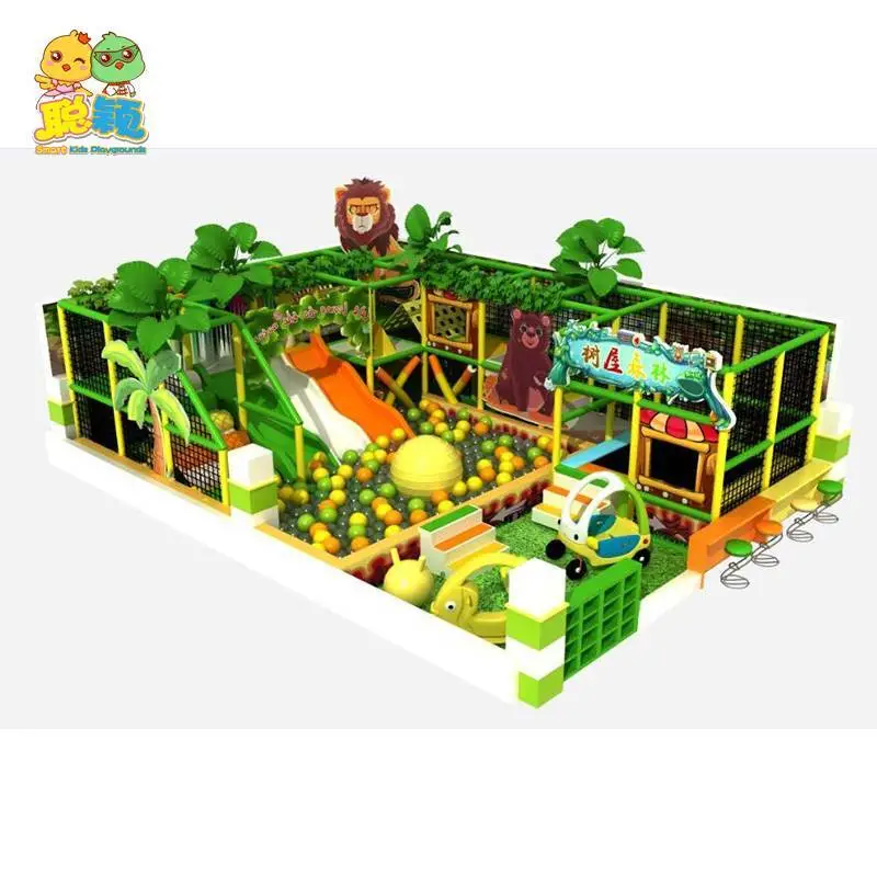 Natural Jungle Animal Theme Various Games Indoor Playground With Soft Play Area 1