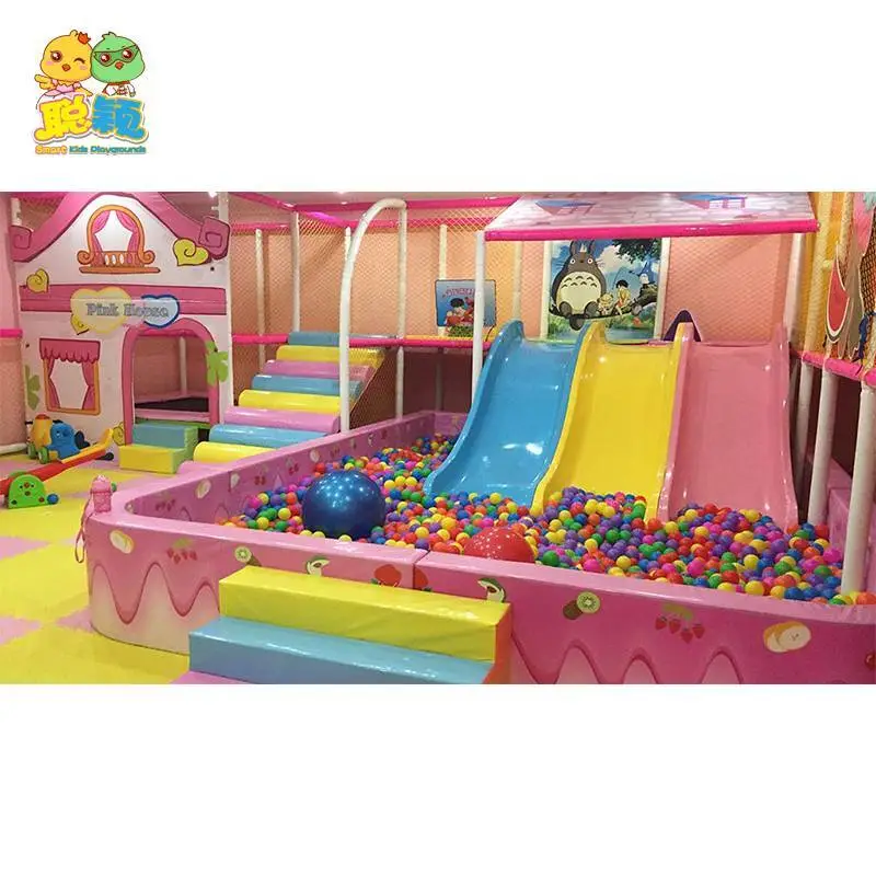 Sweety Pink New Style Commercial Design Soft Play Area Indoor Playground For Kids 1