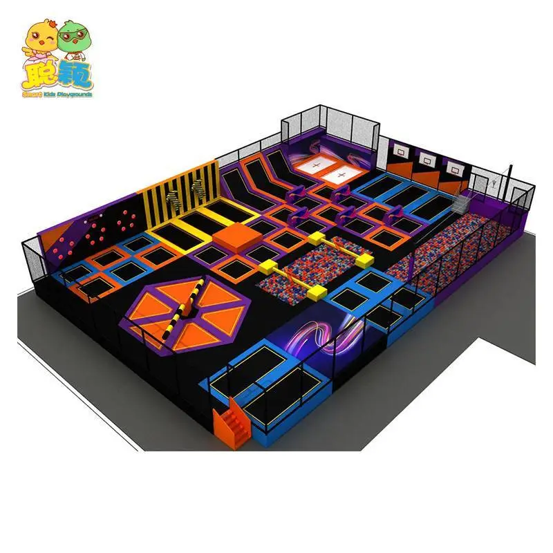 Professional Manufacturer Customized Commercial Children Amumsement Park Giant Indoor Sport Trampoline Park 1