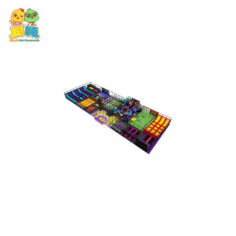 Factory Cheap Price Amusement Park Bouncer Trampoline Park With Ball Pit For Kids 2