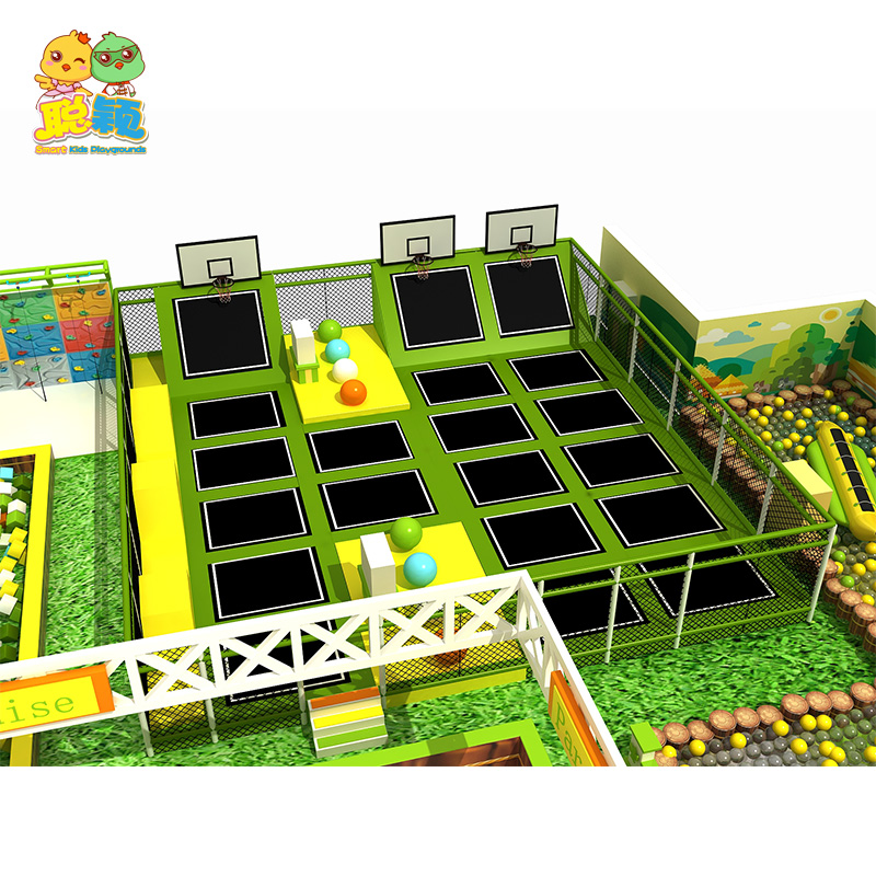 Factory Cheap Price Amusement Park Bouncer Trampoline Park With Ball Pit For Kids 4