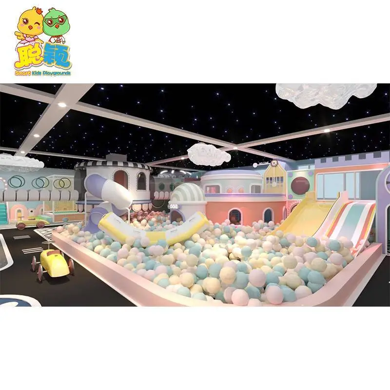 Big Ball Pool Giant Stainless Steel Slide Soft Play Indoor Playground For Kids 1