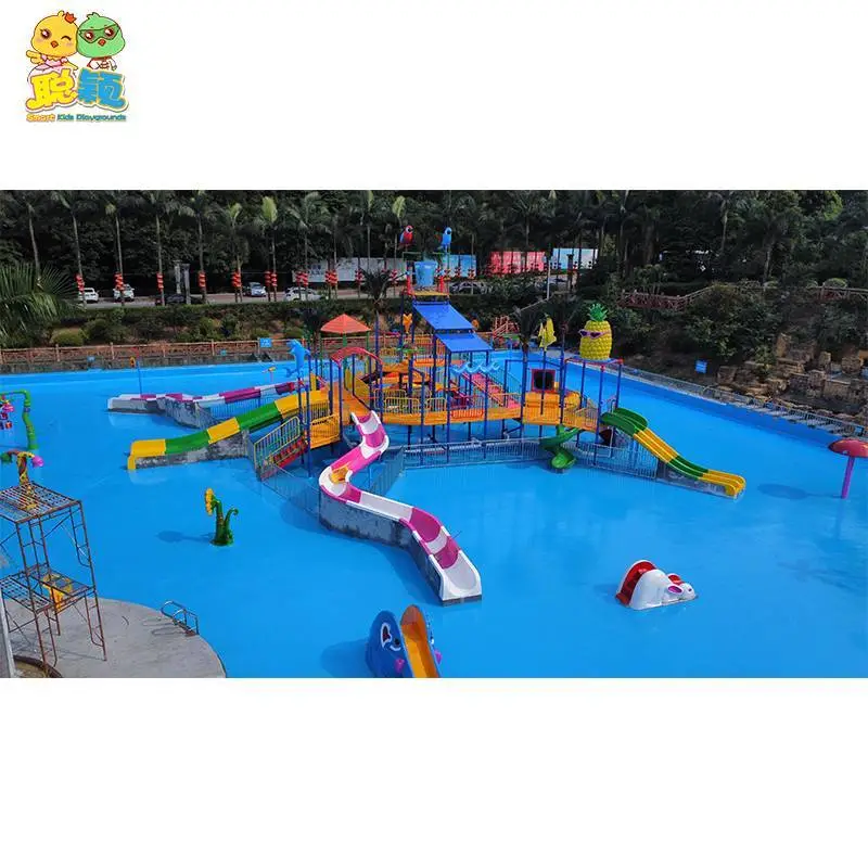 Large Summer Colorful Fiberglass Slide Playground Equipment Water Slides for Aqua Park 1