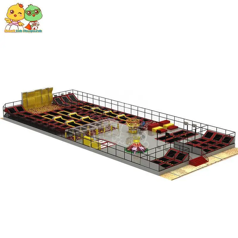 New Kids Style Giant High Quality Soft Play Trampoline Park With Interactive Wall 1
