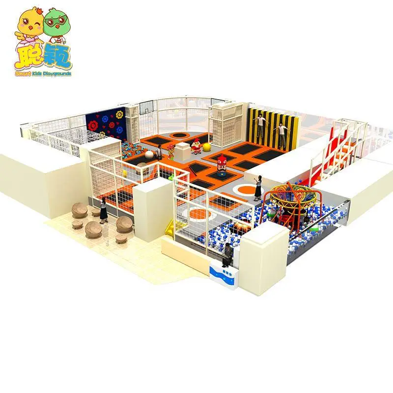 New Style Trampoline Park Interactive Wall Soft Play Area Indoor Playground For Sale 1