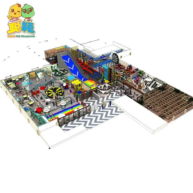 1000sqm Trampoline Jumping Bouncer Park Soft Play Indoor Playground With Ball Pool 1