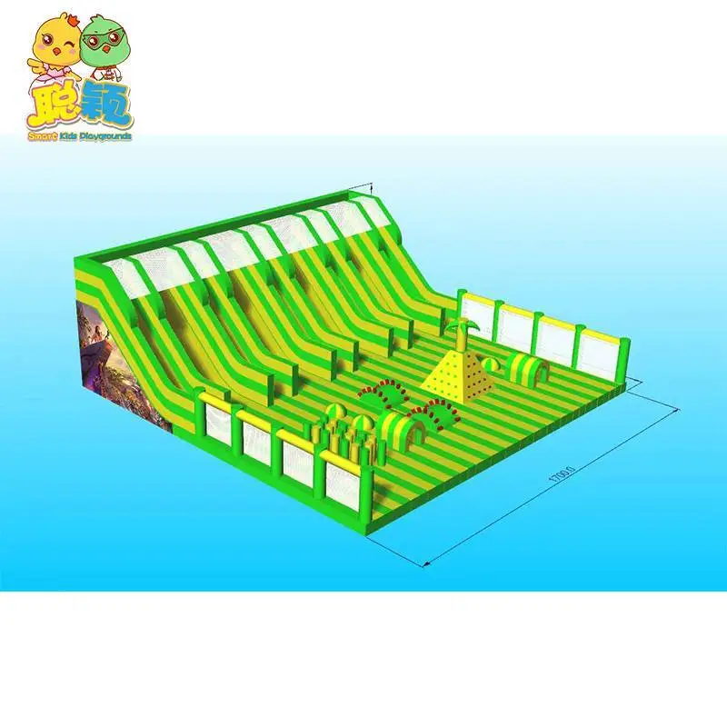 Jungle Theme High Safety Amusement Park Outdoor Playground Inflatable Bouncy Castle Slide 1